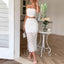 Elegant Two-Piece Strapless Vest and Skirt Set