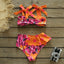 Ensemble de bikini à volants élégant en deux pièces pour femmes