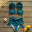 Ensemble de bikini à volants élégant en deux pièces pour femmes