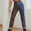 Two Tone Straight Leg Jeans - Korvel