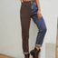 Two Tone Straight Leg Jeans - Korvel