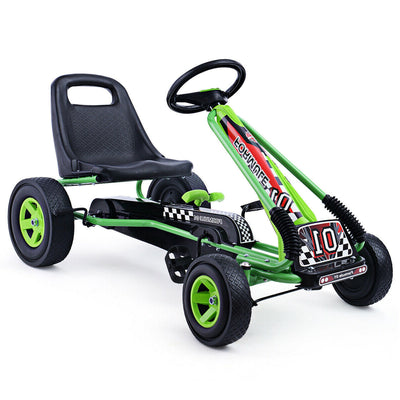 4-Wheel Kids Pedal Powered Go Kart - Green