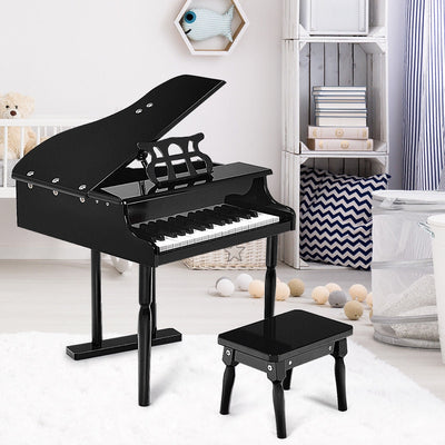 30-Key Mini Grand Piano for Children - Black