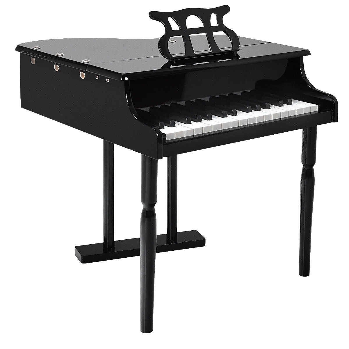30-Key Mini Grand Piano for Children - Black