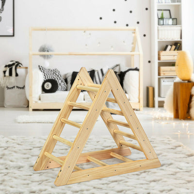 Escalera Triangular de Madera Premium para Entrenamiento de Niños Pequeños