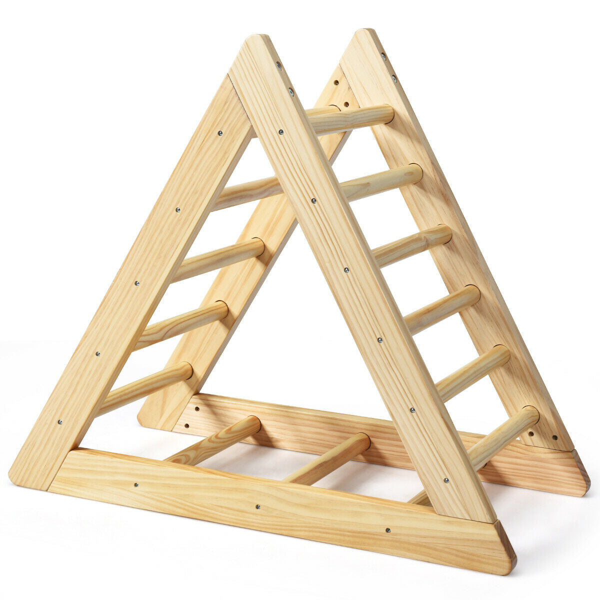 Escalera Triangular de Madera Premium para Entrenamiento de Niños Pequeños
