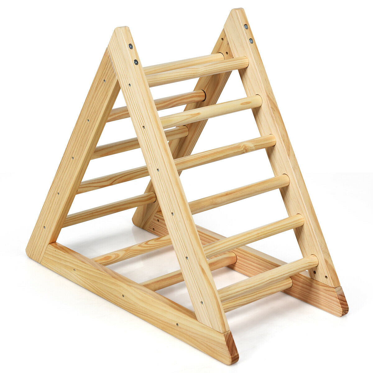 Escalera Triangular de Madera Premium para Entrenamiento de Niños Pequeños