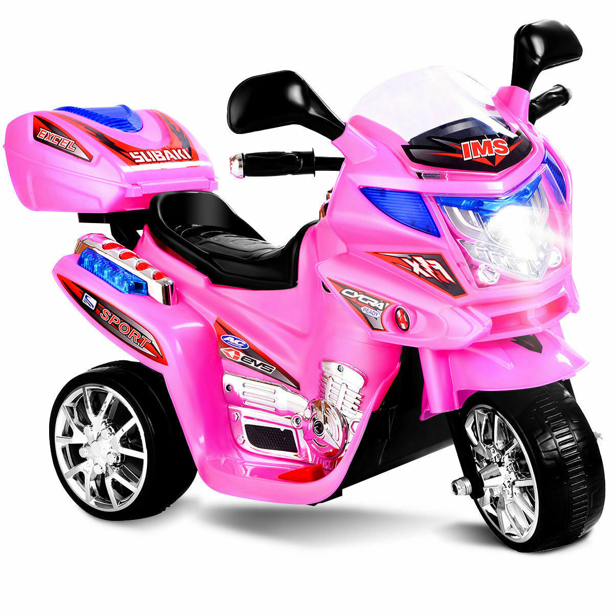 3 Wheel Kids 6V Battery Powered Electric Toy Motorcycle - Pink