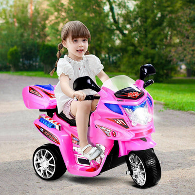 3 Wheel Kids 6V Battery Powered Electric Toy Motorcycle - Pink