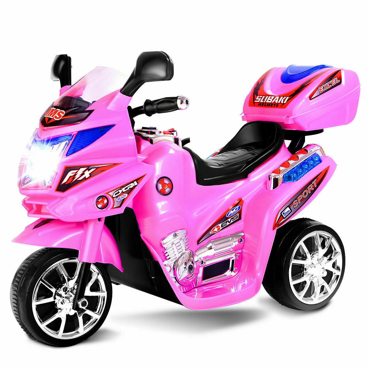 3 Wheel Kids 6V Battery Powered Electric Toy Motorcycle - Pink