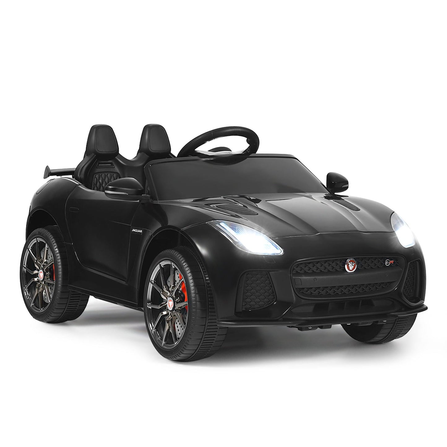 Coche de paseo para niños con licencia Jaguar F-Type SVR de 12V - Negro