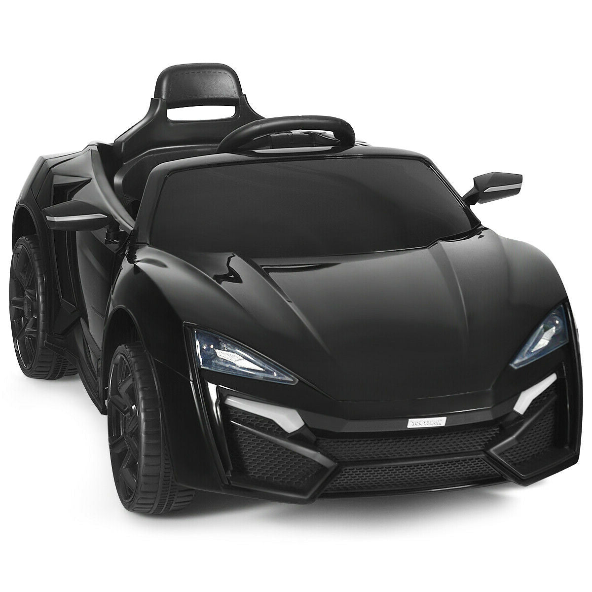 12V 2.4G RC Electric Vehicle with Lights - Black