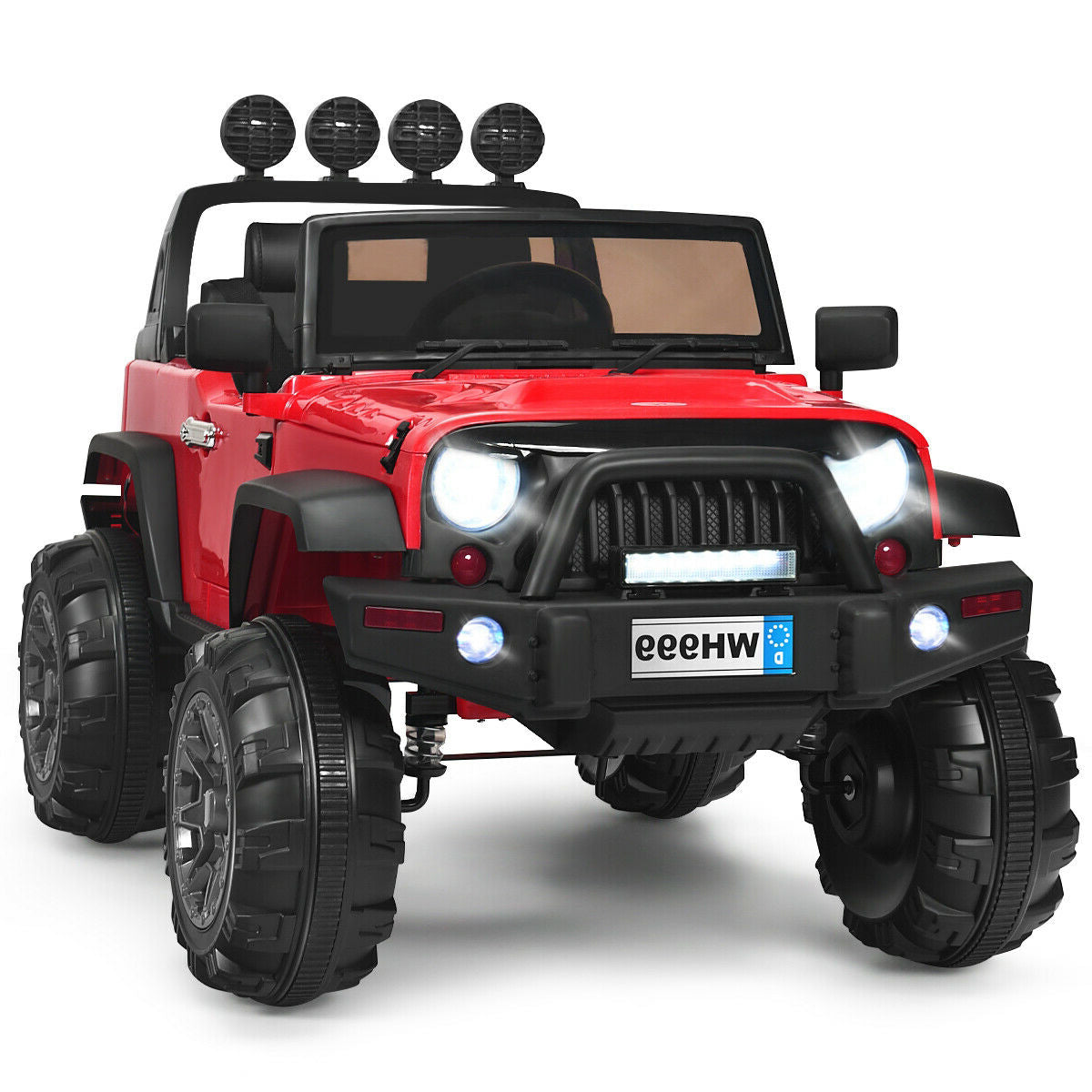 12V Kids Ride On Truck with Remote Control - Red