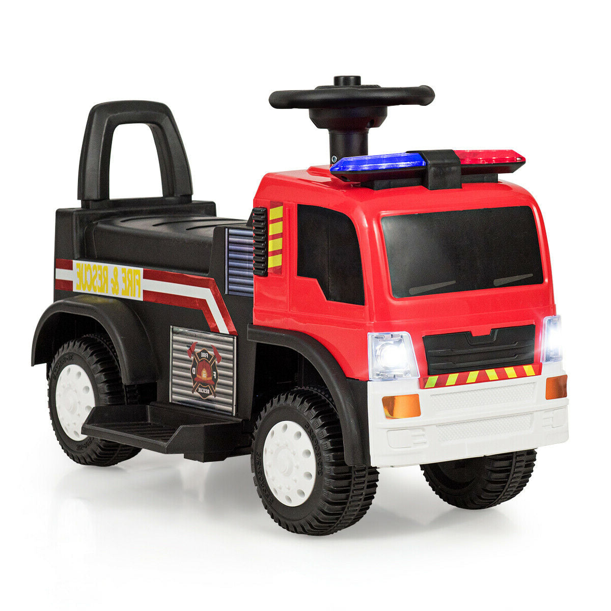Camion de pompier électrique à batterie 6V pour enfants