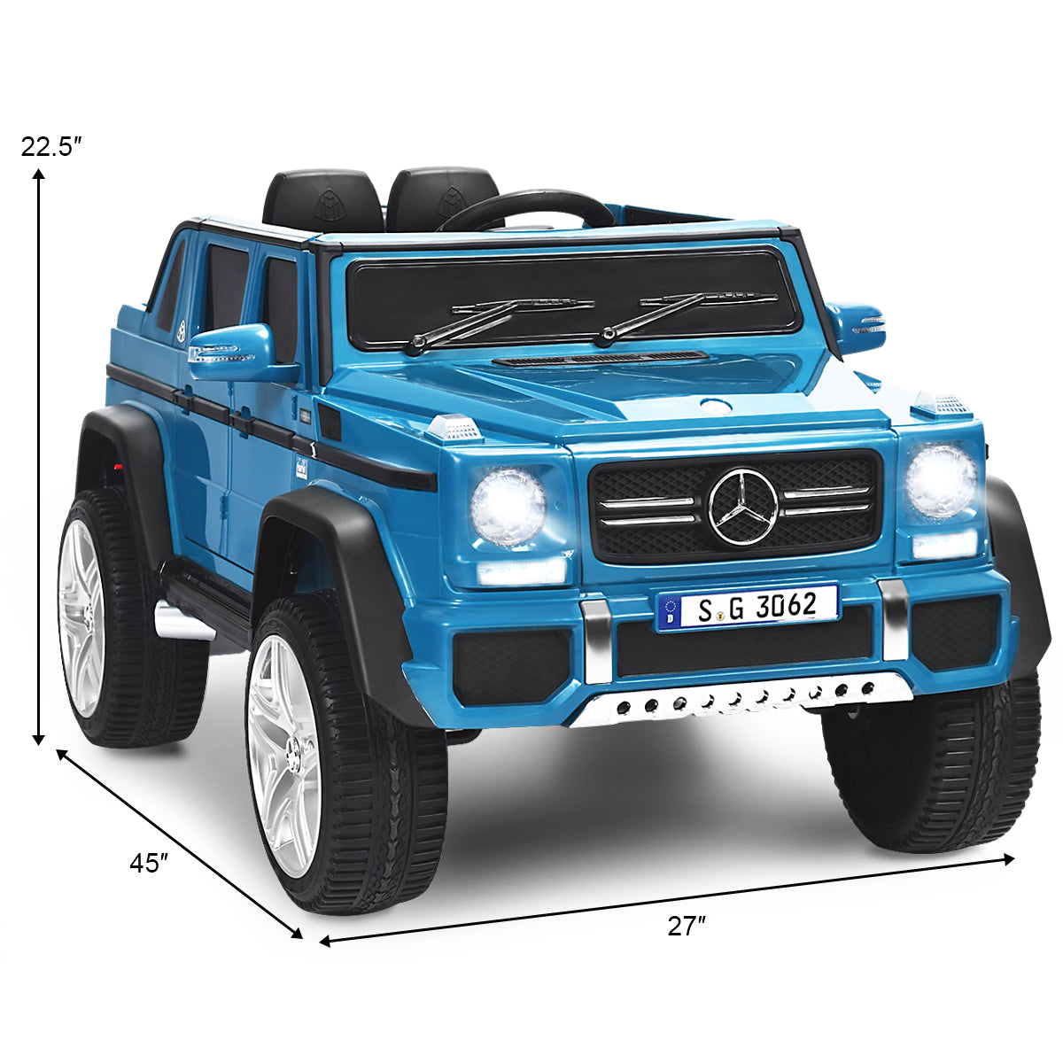 Coche de Paseo Licenciado Mercedes-Benz para Niños 12V - Azul Marino