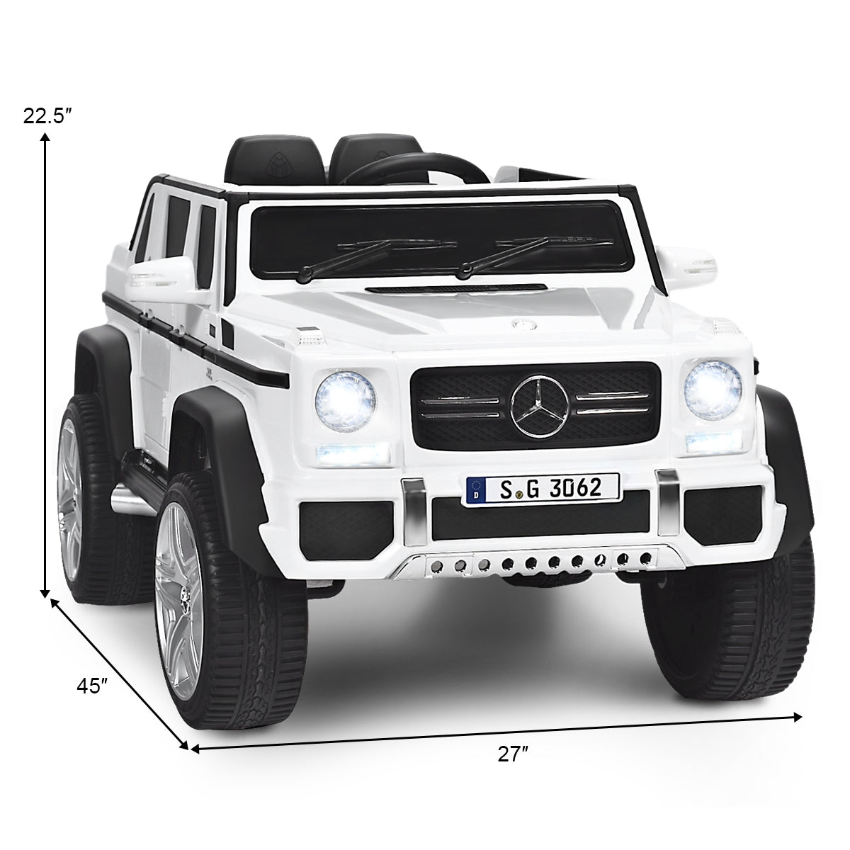 Coche de Paseo para Niños Licenciado Mercedes-Benz 12V - Blanco