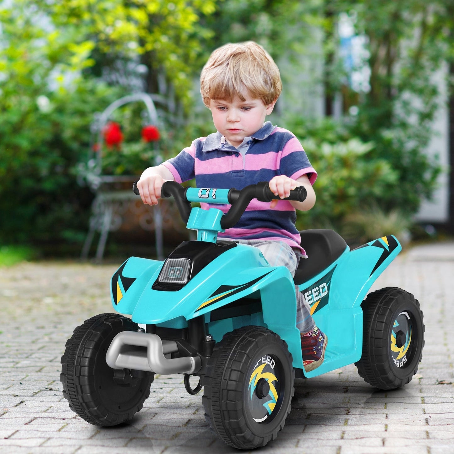 6V Kids Electric ATV Ride-On Toy - Blue