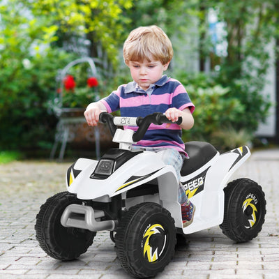 6V Kids Electric ATV Ride-On Toy - White