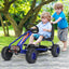 4 Wheel Pedal Powered Ride On with Adjustable Seat - Blue