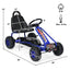 4 Wheel Pedal Powered Ride On with Adjustable Seat - Blue