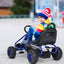 4 Wheel Pedal Powered Ride On with Adjustable Seat - Blue