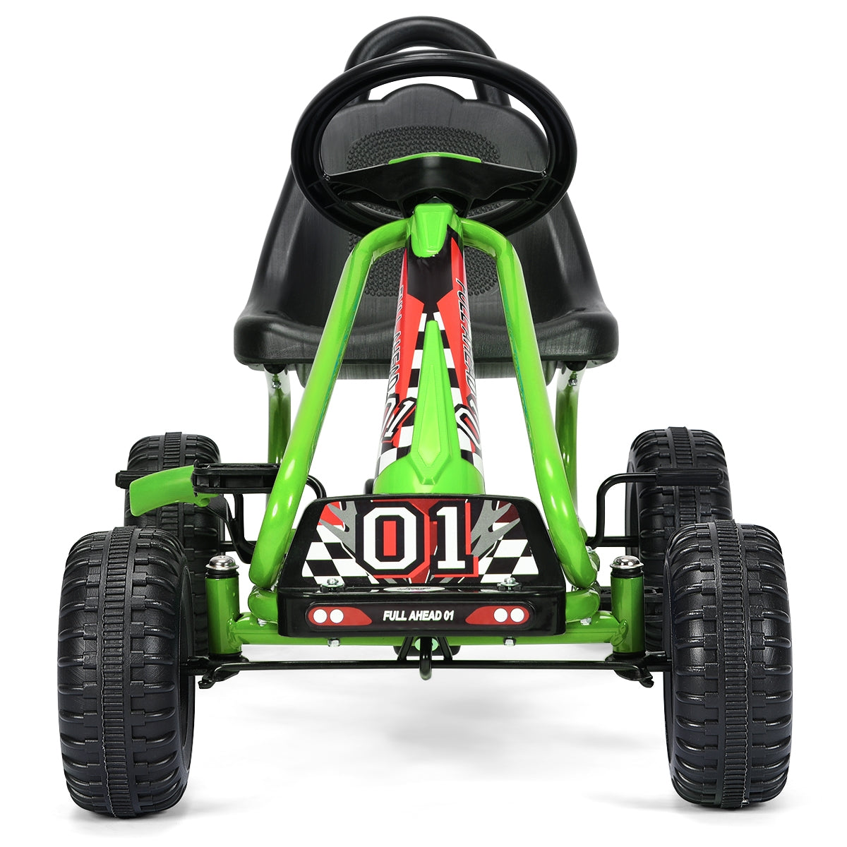 4 Wheel Pedal Powered Ride On with Adjustable Seat - Green