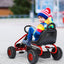 4 Wheel Pedal Powered Ride On with Adjustable Seat - Red