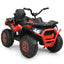 Quad ATV électrique 4 roues pour enfants 12V avec MP3 et lumières LED - Rouge