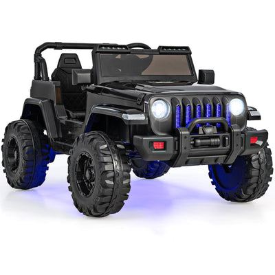 Voiture Jeep électrique pour enfants 12V avec télécommande - Noir solide