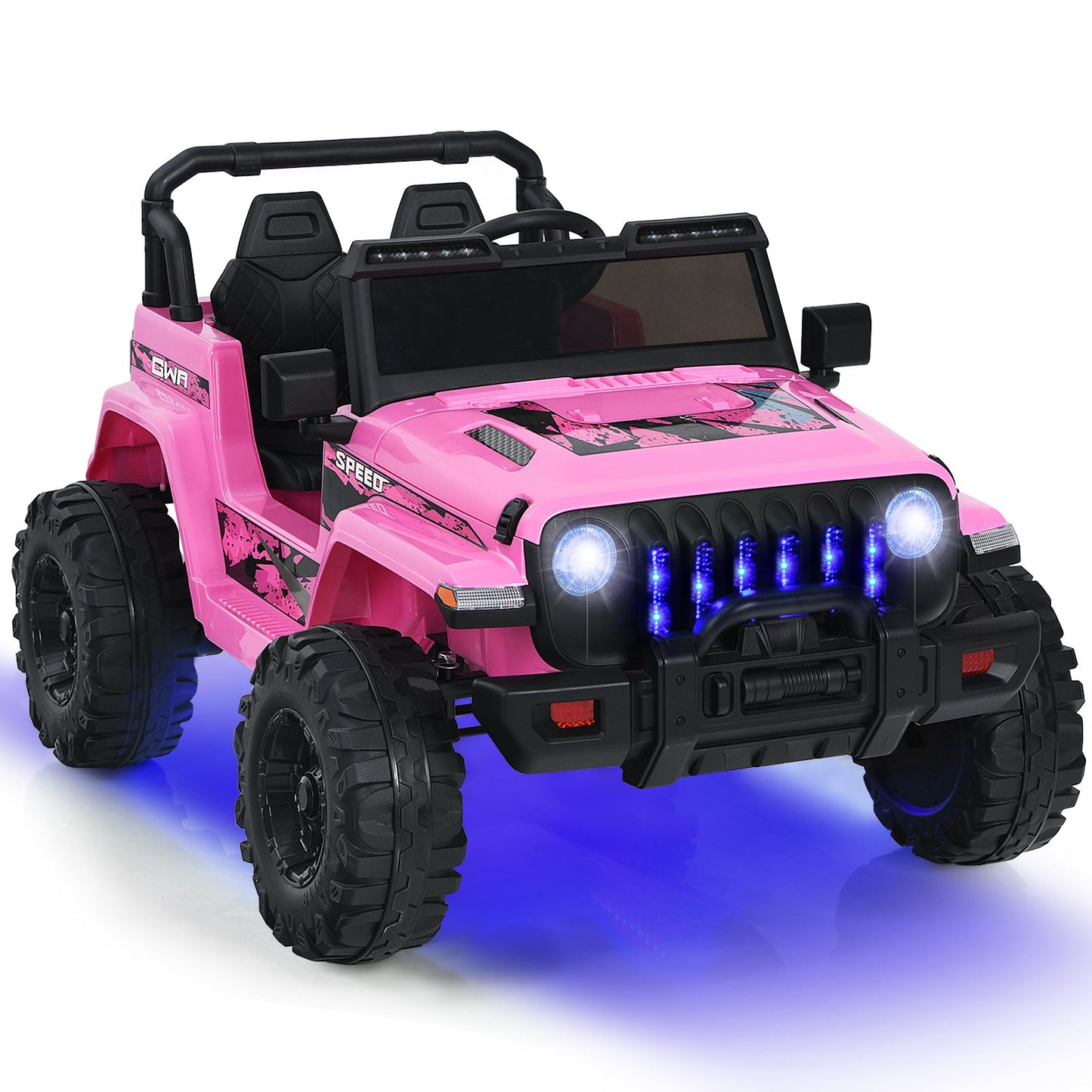 12V Kids Ride-on Jeep Car with Remote Control - Pink