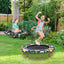 Ensemble balançoire et trampoline convertible avec main courante rembourrée