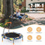 Ensemble balançoire et trampoline convertible avec main courante rembourrée