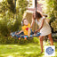 Ensemble balançoire et trampoline convertible avec main courante rembourrée