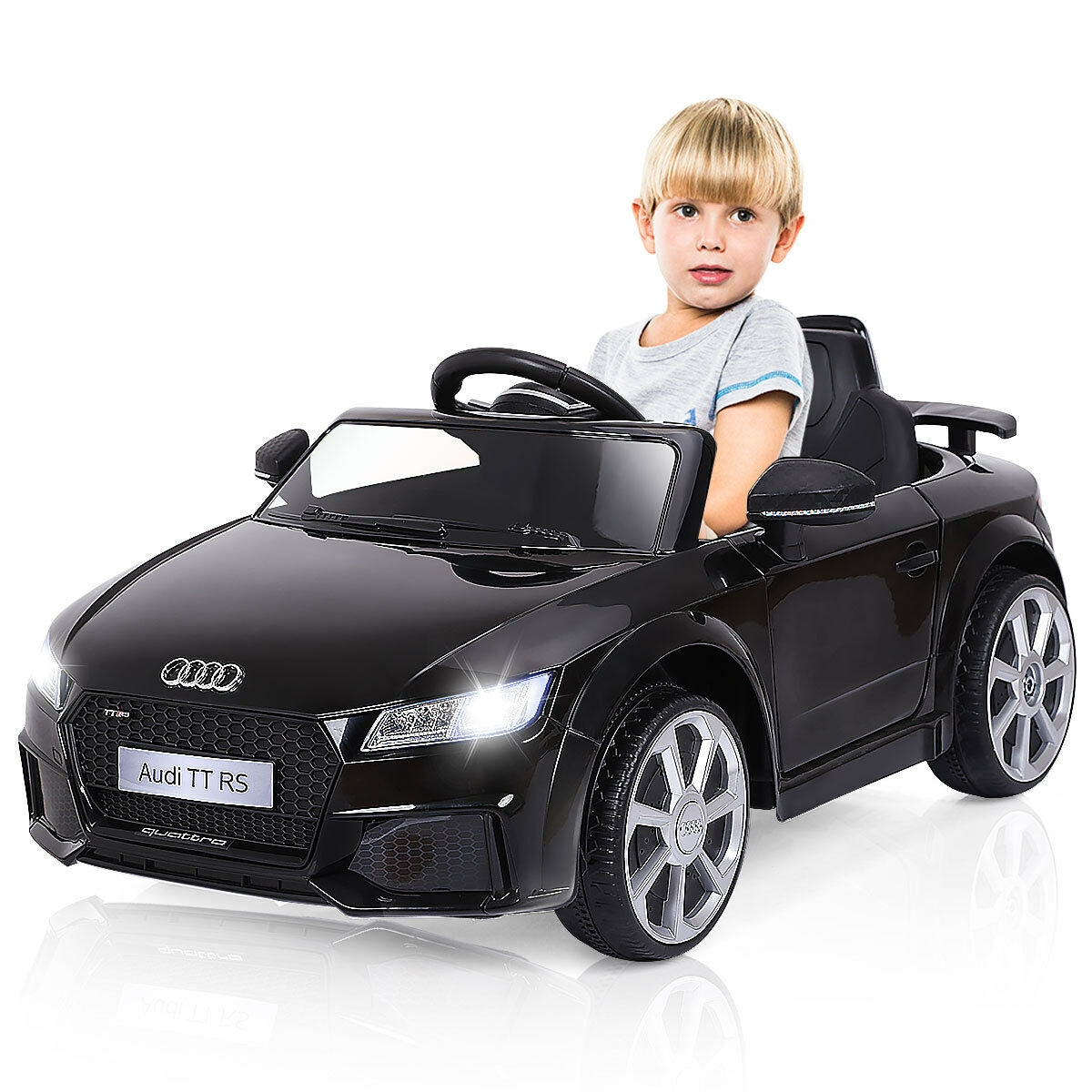 12V Kids Electric Ride-On Car with Remote Control - Black