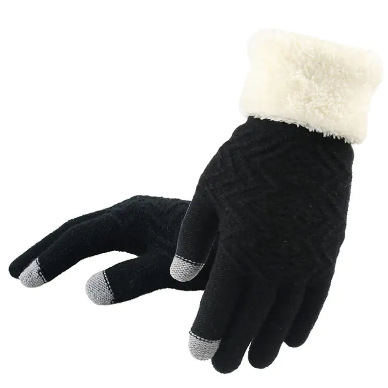 Guantes de punto de invierno premium para mujeres