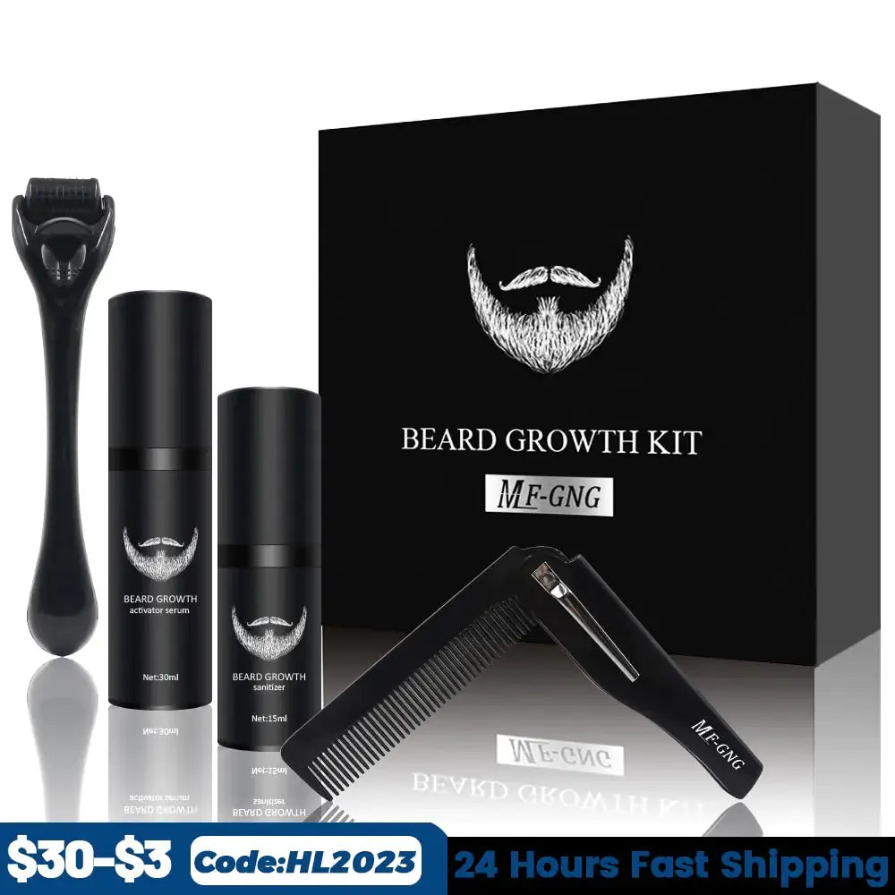 Kit de Croissance de Barbe Barber - Ensemble de Toilettage Essentiel