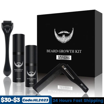 Kit de Croissance de Barbe Barber - Ensemble de Toilettage Essentiel