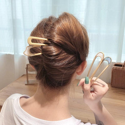 Elegant U Shape Hair Sticks for Women - Colorful Hair Accessories