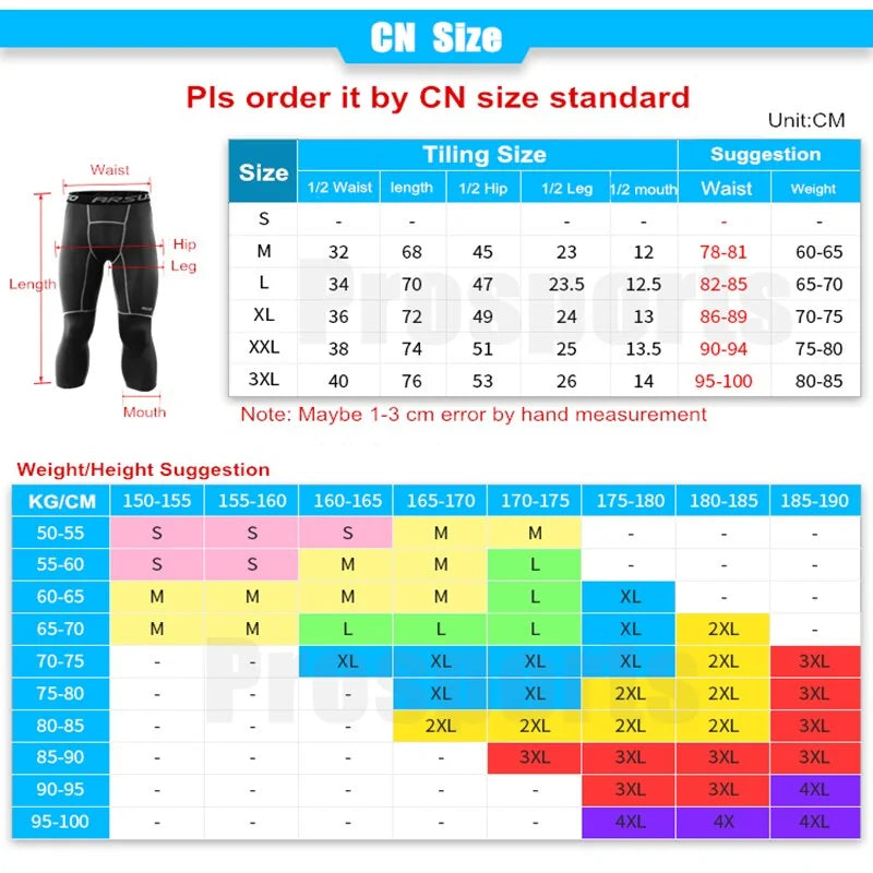 Collants de compression pour hommes ARSUXEO pour vêtements de sport