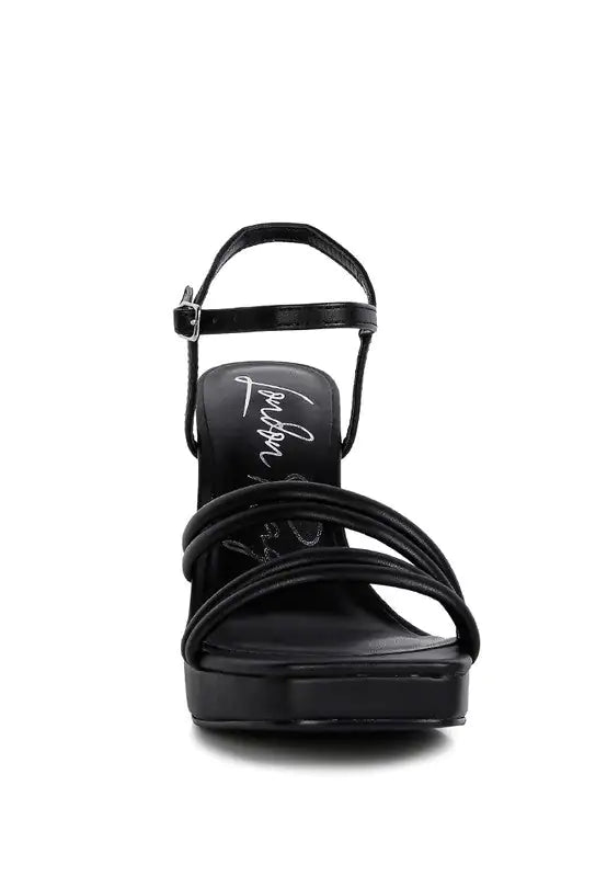 Chic Chunky Platform Strappy Heels