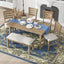 Conjunto de Mesa de Comedor Rústico TREXM para 6
