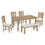 Conjunto de Mesa de Comedor Rústico TREXM para 6