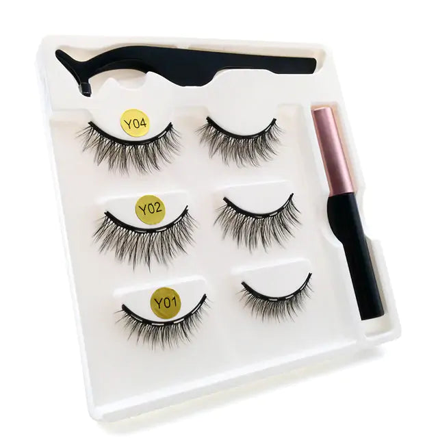 Premium 3D False Eyelashes with Magnetic Eyeliner