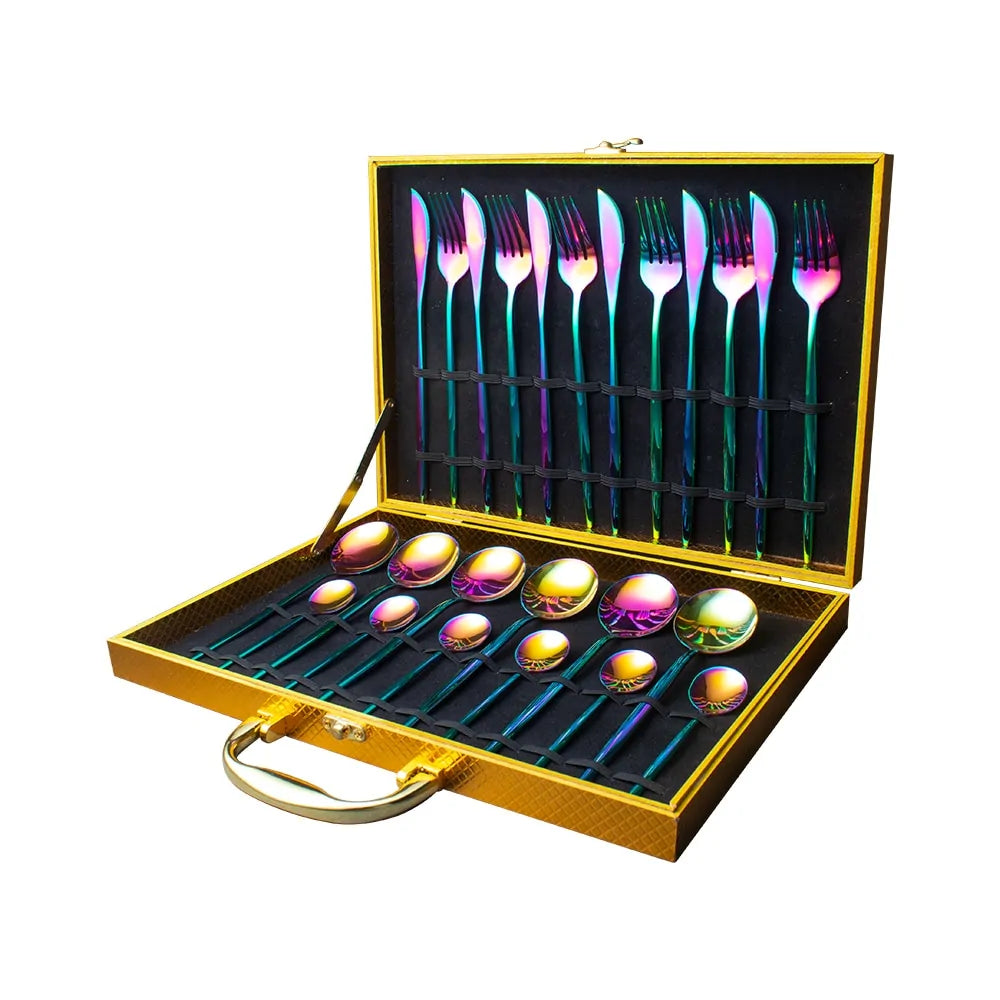 24 Pieces Luxury Cutlery Set for Elegant Dining