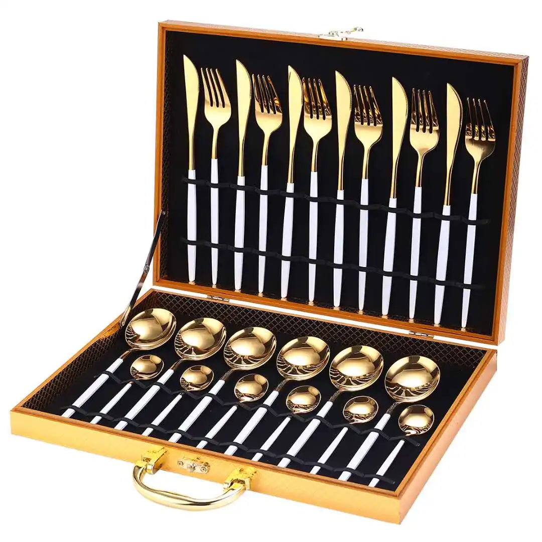 24 Pieces Luxury Cutlery Set for Elegant Dining