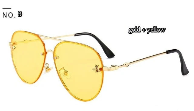Gafas de sol piloto de lujo Bee