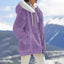 Manteau Zippé en Peluche pour Femmes - Grande Taille, Chaud et Doux