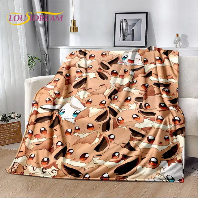 Couverture en Peluche Douce Pokemon - Confort Chaleureux et Vibrant