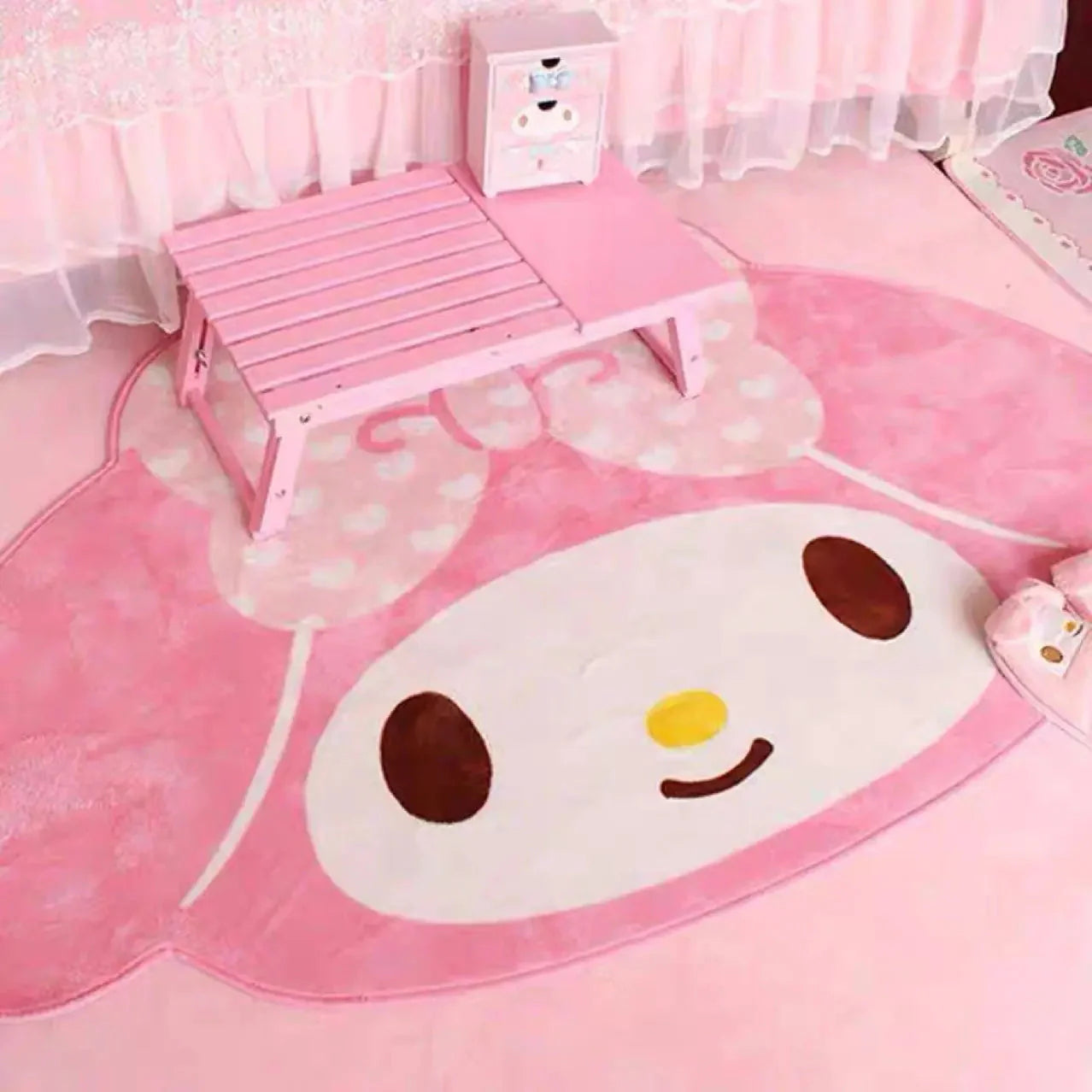 Tapis de sol en fourrure douce pour salon