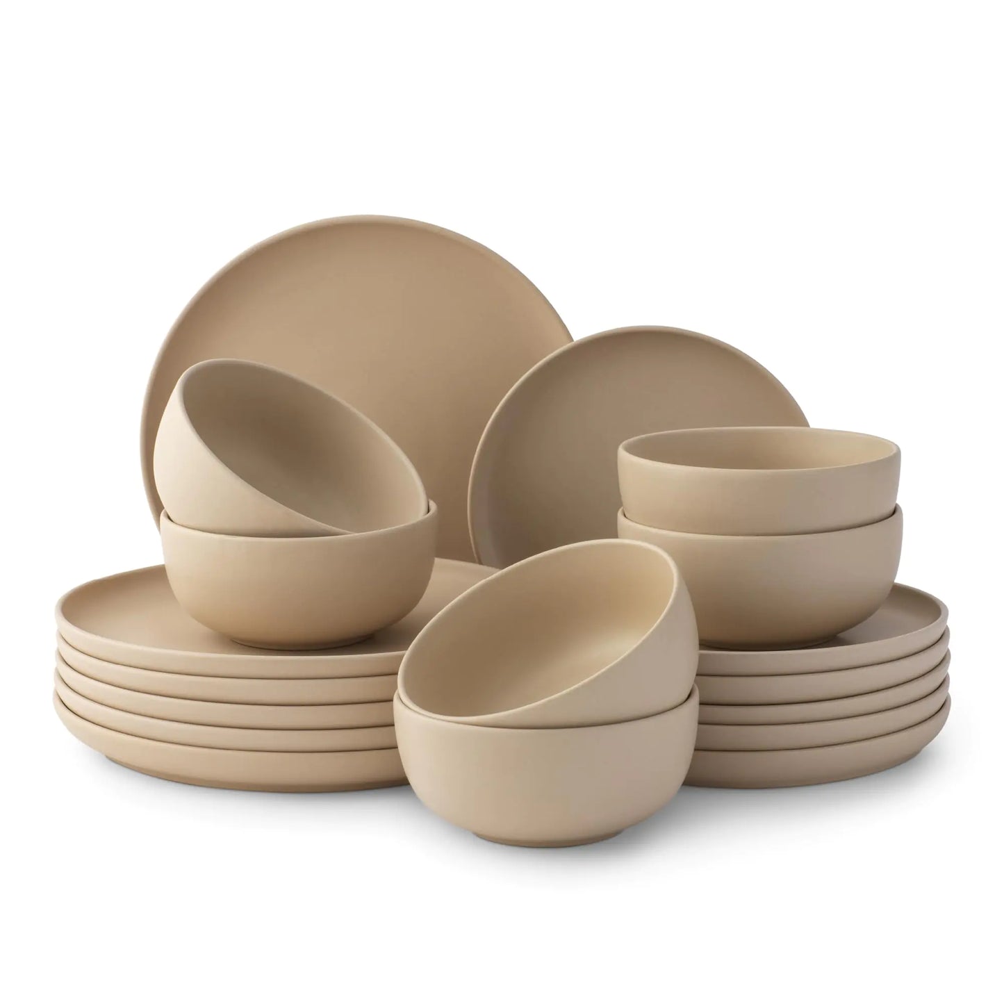 JoyJolt Mesa 18-Piece Stoneware Dinnerware Set for 6